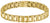 Pulsera para hombre de acero inoxidable con baño de oro IP y eslabones rectangulares