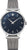 Reloj de pulsera Junkers para hombre con esfera azul, caja plateada y correa de metal