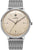Reloj Junkers para hombre con correa de metal plateada y esfera beige, tres manecillas