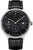 Reloj de pulsera Junkers para hombre con esfera negra, indicador de fecha y correa de cuero negra