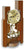 Reloj de mesa de madera con movimiento de péndulo, esfera romana y péndulo de latón, caja marrón