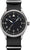 Reloj Junkers para hombre con esfera negra y correa textil negra, caja redonda de acero inoxidable.