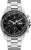 Reloj de pulsera para hombre Junkers con esfera negra y correa de acero inoxidable, cronógrafo