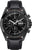 Reloj Junkers para hombre con esfera negra, taquímetro y correa de cuero negra