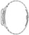 Reloj Bulova para hombre con correa de acero inoxidable plateado, vista lateral con caja curvada