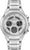 Reloj Bulova para hombre con correa de acero inoxidable plateado, esfera plateada y subesferas de cronógrafo.