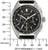 Reloj Bulova para hombre con esfera negra y taquímetro, vista frontal