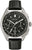 Reloj Bulova para hombre con esfera negra, taquímetro y correa de cuero negra