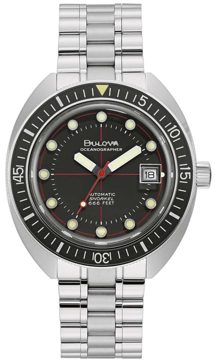Reloj automático para hombre: correa de acero inoxidable plateada, esfera negra con ventana de fecha