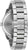 Pulsera Bulova para hombre, vista lateral con caja de acero inoxidable y brazalete de eslabones, corona