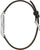 Pulsera de hombre: correa de cuero negra, caja plateada, vista lateral con corona