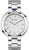 Reloj de mujer con pulsera de acero inoxidable plateado, esfera blanca y números romanos