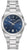Reloj de mujer con esfera azul, brazalete de acero inoxidable plateado y ventana de fecha