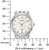 Reloj de mujer, pulsera de metal plateado y esfera de nácar con ventana de fecha