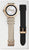 Atlanta Tech Smartwatch en set: correa beige y correa de repuesto negra, caja redonda dorada