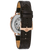 Reloj Bulova Aerojet para hombre: mecánica visible, caja de oro rosa, correa de cuero marrón oscuro