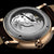 Reloj automático para hombre con fondo de exposición: movimiento plateado en caja de oro rosa