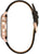 Bulova Aerojet Reloj para Hombre con Acabado en Oro Rosa, Vista Lateral, Correa de Piel Oscura