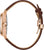 Pulsera de hombre con caja en tono oro rosa y correa de piel marrón