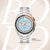 Reloj Bulova para hombre Racer Chronograph, correa de metal plateado, esfera azul con subesferas
