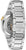 Reloj automático Bulova, vista lateral con movimiento expuesto a través de la ventana de la caja