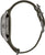 Reloj de hombre, vista lateral, con correa de cuero verde oliva y caja de acero gris