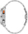 Reloj Bulova para hombre con correa de metal plateado y acento naranja en la corona