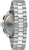 Reloj Bulova para hombre, vista lateral con caja plateada y brazalete metálico