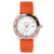 Reloj Bulova para hombre con esfera blanca, bisel naranja y correa de cerámica híbrida
