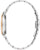 Reloj de mujer con correa de acero inoxidable plateado y caja metálica lateral