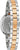 Reloj de mujer con pulsera de metal bicolor y caja lateral grabada