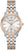 Reloj Bulova para mujer: esfera blanca, correa bicolor de acero inoxidable, bisel redondo