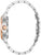 Reloj de mujer con correa lateral de acero inoxidable plateado y corona en oro rosa
