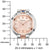 "Reloj de mujer con esfera en tono oro rosa, números y caja de acero inoxidable"