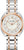 Reloj Bulova para mujer: esfera de nácar, bisel en tono oro rosa, 3 marcadores de diamantes
