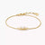 Pulsera dorada para mujer con circonitas y cierre