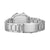 Herrenarmbanduhr-Rückseite mit Edelstahlarmband und Gehäuseflächen.