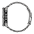 Fondo de reloj de hombre con correa de acero y tornillos en la caja