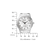 Reloj de hombre de acero inoxidable con esfera redonda plateada y ventana de fecha a las 3 en punto
