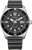 Citizen Eco-Drive para hombre: esfera negra, ventana de fecha, correa negra