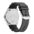 Fondo de reloj Citizen Eco-Drive para hombre con caja plateada y correa de silicona negra