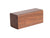 Blockwecker aus Holz, braunes Gehäuse ohne sichtbare LED-Ziffern