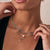 Collar multicapa con perlas y colgante, cadena de eslabones en capas