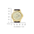 Reloj dorado para hombre con correa de cuero marrón, esfera gris claro y día-fecha