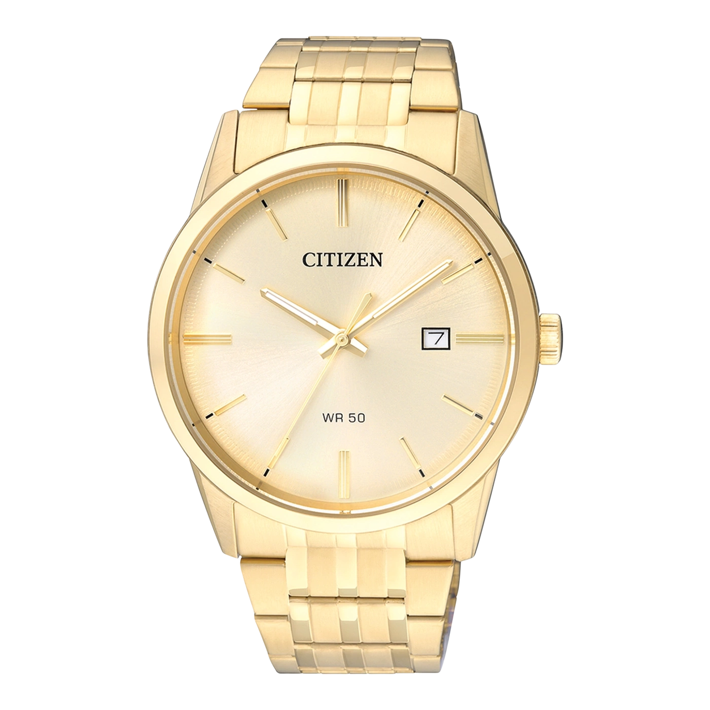 Citizen BI5002-57P Herrenuhr • Quarzwerk mit Datum • Goldfarben