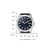 Reloj de hombre frontal: esfera azul oscuro, correa de cuero marrón, Citizen