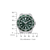 Reloj deportivo para hombre con esfera verde, correa y bisel de acero inoxidable con marcadores