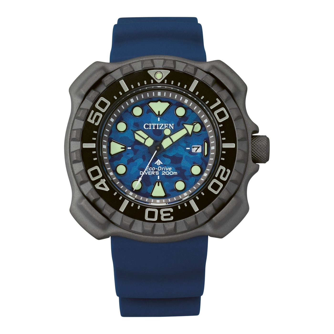 Citizen BN0227-09L Promaster Eco-Drive Herren Taucheruhr Blau • Titan-Gehäuse • 200 m wasserdicht