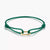 Pulsera textil verde con cierre Connect dorado
