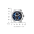 Pulsera para hombre con esfera azul, correa de titanio y corona lateral